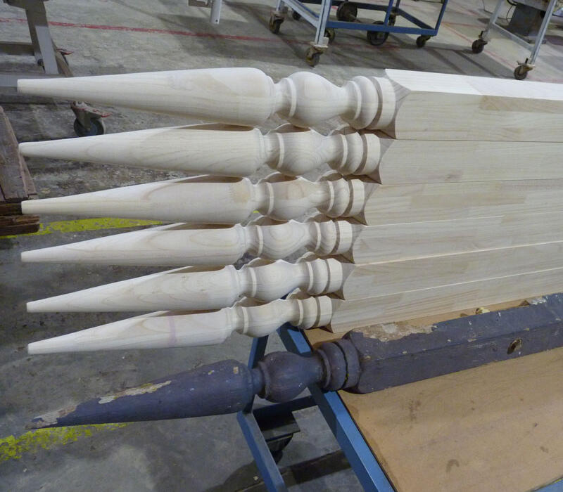 Timber gable finials