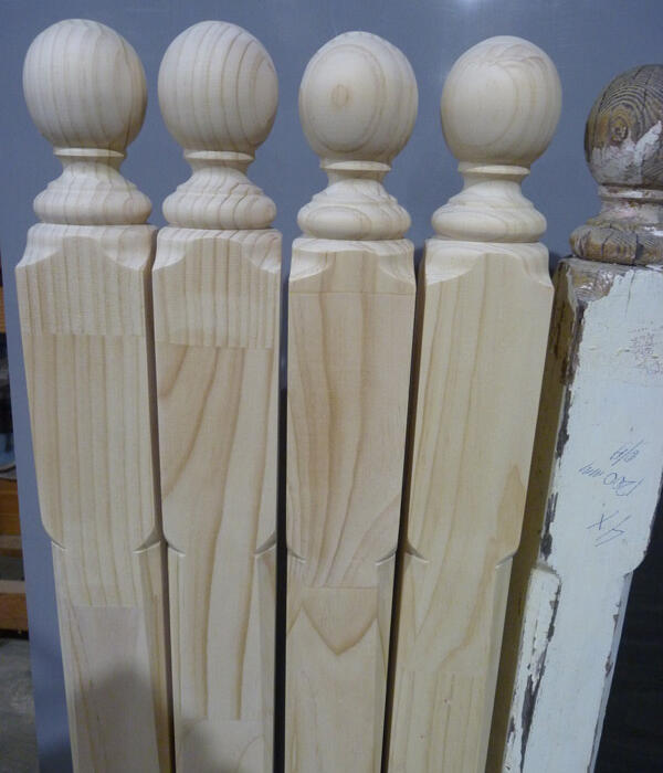 Custom timber newel posts